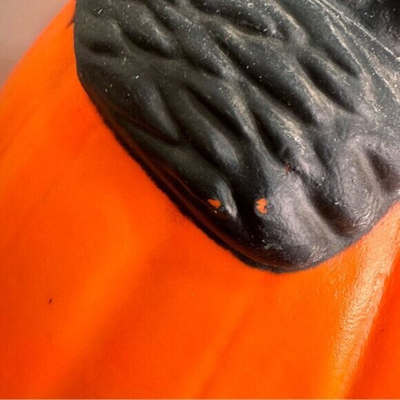 Vintage 90s Halloween Blow Mold Pumpkin Black Cat Jack-O-Lantern - Picture 6 of 15